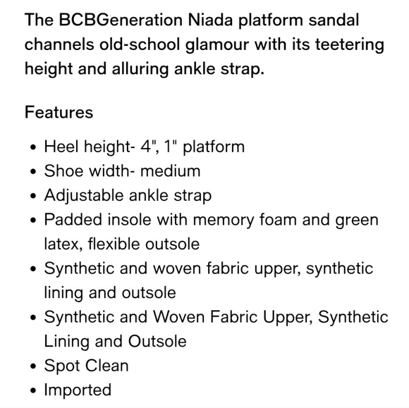 BCBGeneration NIADA Black Lizard Platform Heels - Picture 7 of 7